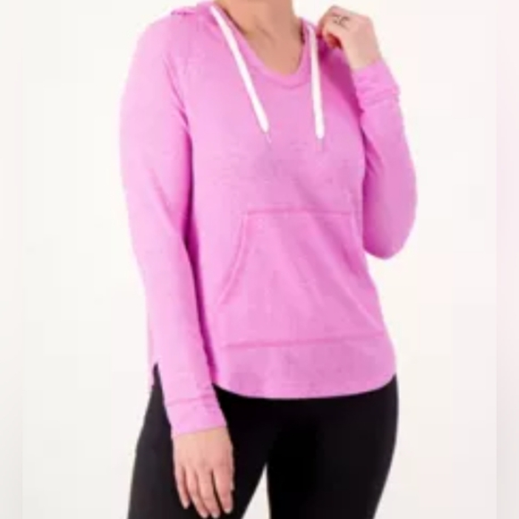 Koolaburra UGG Light & Airy Pink French Terry Super Soft Crop Lounge Hoodie L - Picture 10 of 10